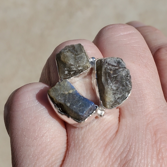 New Natural Kyanite 925 Silver Ring. - Picture 13 of 16